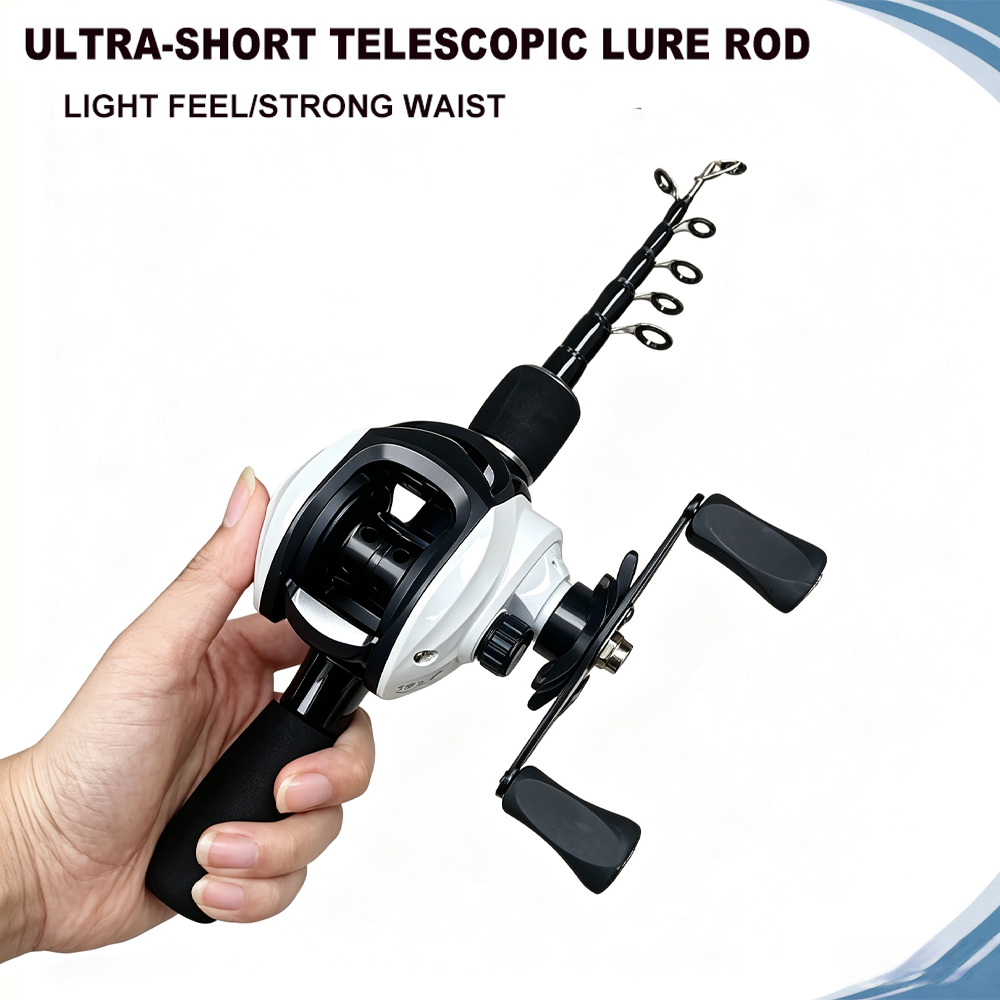 Fishing Rod Combo - 1.5/1.8m SuperLight65g Telescopic Fishing Rod Reel
